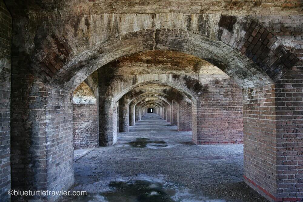 Fort interior archways