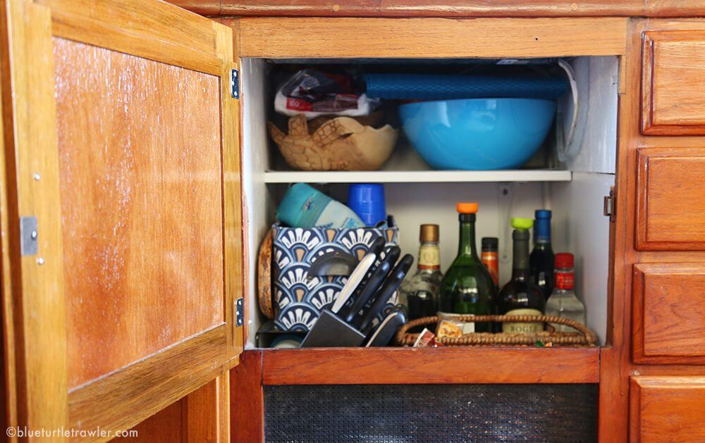 boat interior storage ideas shelving