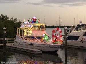 Creative lights, festive attire and holiday cheer at the FMB Christmas Boat Parade